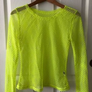 Neon fishnet top